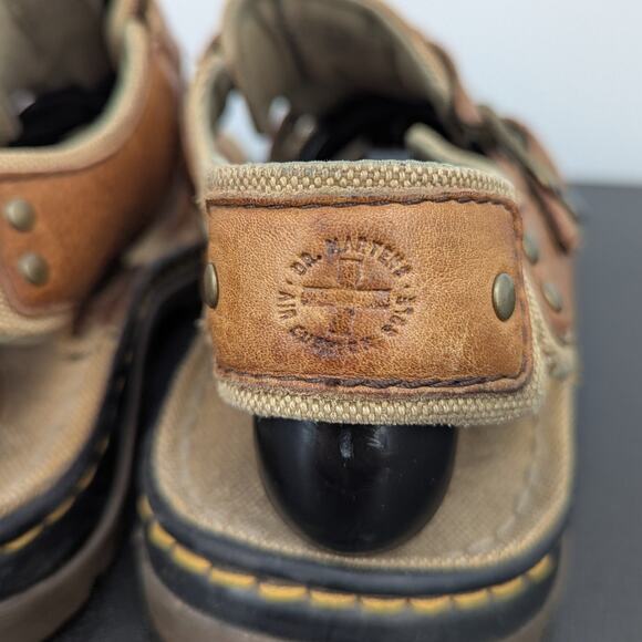 Dr Martens 15022 Vintage Fisherman Sandal Tan Brown Leather Mens US 11 UK 10
